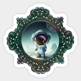 The Little Astronaut on a planet Sticker